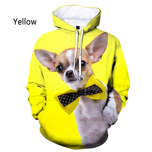 2025 nuova moda animale <span class=keywords><strong>cane</strong></span> Chihuahua <span class=keywords><strong>felpa</strong></span> da uomo <span class=keywords><strong>felpa</strong></span> con cappuccio con stampa 3D tute per uomo da donna Casual Pullover con cappuccio - Product Image 3