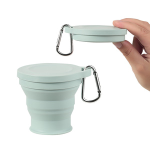 Gobelet pliable en silicone de qualité alimentaire réutilisable, tasse pliable avec couvercles, gobelets extensibles rétractables pour boire en extérieur - Product Image 2