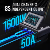 ToolkitRC M8D 1600W 50A écran tactile double canaux chargeur 3.5 ''écran rabattable 65W chargeur rapide pour 1-8S RC Lipo LiHV batterie LiFe
