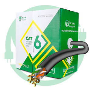 1000ft محمية في الهواء الطلق القط 6 كابل PVC + PE سترة Al احباط 90% تجديل النحاس sftp cat6 كابل شبكة محلية 305m - Product Image 2