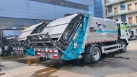 Camion à ordures compacté de 10 mètres cubes, grand véhicule d'assainissement, véhicule intégré de collecte et de transfert des déchets municipaux