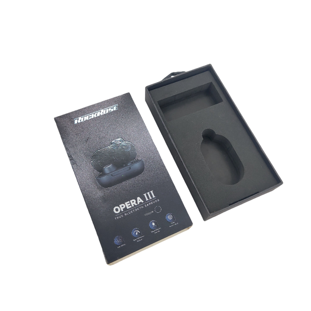 Empty Headphones Packaging Boxes Wireless bluetooth Pods Cardboard with EVA Foam Insert Custom Earphone Paper Gift Box