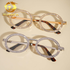 نظارات شمسية رجالية أنيقة بنمط الهيب هوب مرصعة بالزركونيا عالية الجودة متوفرة للشحن الفوري - Product Image 1