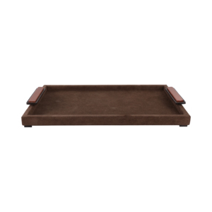 Elegante vassoio rettangolare con manici larghi per riporre gioielli o oggetti decorativi, vassoio decorativo per tavolino da caffè o letto. - Product Image 4