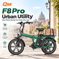 Vélo électrique pliable QMWHEEL F8 Pro Italie, 20 pouces, 250W, 48V, 35Ah, longue autonomie, vente en gros