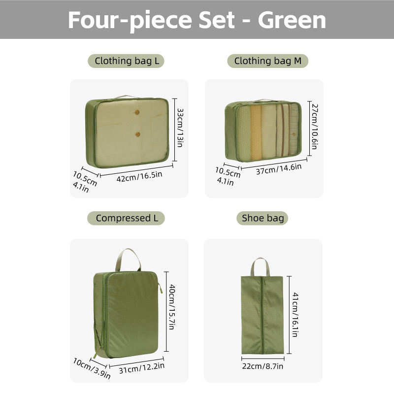 4pcs set green