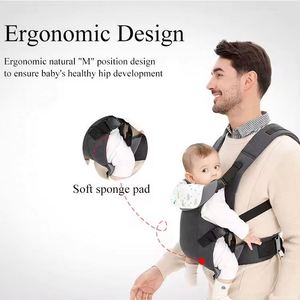 Muestra gratuita 2024 Nueva llegada Bolso portabebés informal ergonómico transpirable gris - Product Image 4