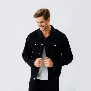 Proveedor Mayorista de Chaquetas de Lona para Hombre, Transpirables, 100% Algodón, Estilo Urbano, Logotipo Frontal Personalizado, Servicio OEM - Product Image 1