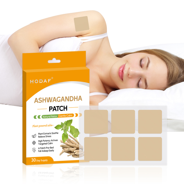 OEM Ashwagandha Root Extract Transdermal Patch - Herbal Adaptogen Formula, for Stress Relief & Cortisol Balance Support
