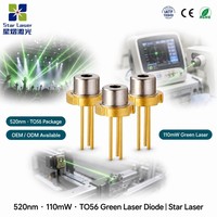 Diode laser verte OSRAM PLT5 520B 520nm 110mW TO-56 5,6mm monomode avec photodiode pour oxymétrie pulsée