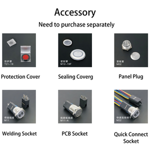 Lyan kim loại không thấm nước 22mm dấu hiệu điện chiếu sáng lớn xếp hạng chống phá hoại cao hiện tại đẩy nút chuyển đổi - Product Image 4