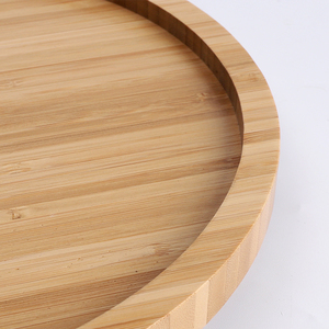 12 inch đường kính tre lười biếng <span class=keywords><strong>Susan</strong></span> Turntable quay vòng khay gỗ xoay gia vị Giá Bếp bàn xoay - Product Image 4