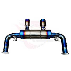 Sistema de Escape Catback con Válvulas Vortex Titanium para Porsche 911 991.2 Carrera S 4S GTS 3.0T Flat-6, Silenciador Azul Quemado con Corte Pie Cut - Product Image 3