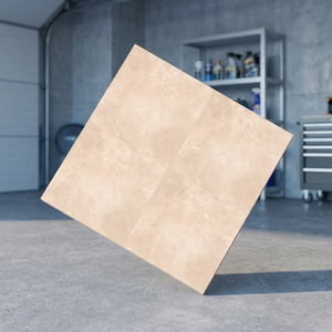 Carreaux de sol extérieurs en porcelaine mate rustique jaune clair 400x400mm, durables et résistants - Product Image 1