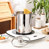 Nouvel arrivage : Friteuse multifonctionnelle en acier inoxydable 304, écologique, pour frites et poulet, avec panier de friture argenté