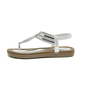 Sandals Women Summer Open Toe Beaded Strap Closure Fashion Trend Cushioned PU Lining EVA Outsole - Product Image 3