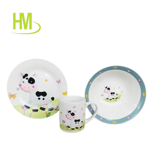<span class=keywords><strong>Set</strong></span> da Pranzo per Bambini in <span class=keywords><strong>Porcellana</strong></span> a 3 Pezzi con Disegni Cartoon, Include Piatti per <span class=keywords><strong>Colazione</strong></span>/Cena e Tazza/Ciotola, Ecologico e Adatto al Microonde - Product Image 6