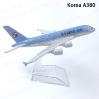 A380 avión 16CM Metal Diecast Vehículo de juguete modelo personalizado OEM aleación aerolínea regalo juguetes variedad diferentes modelos de aviones