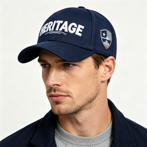 Gorra de Béisbol Estructurada de 6 Paneles OEM, 100% Lona de Algodón, Bordado 3D, Visera Curva, Unisex, Deportiva, Casual, para Exteriores, con Parche Protector - Product Image 1