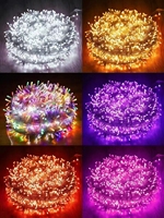 10M 100led Guirlande Lumineuse Cuivre Fée Lumières De Noël pour Fête De Mariage Extérieur Intérieur IP44 Plug-in 8 Modes Étanche Led