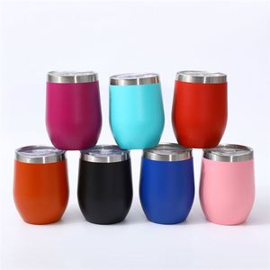 304 Food Safe Stainless Steel Interior Egg Tumbler <b>Cup</b> <b>Reusable</b> Eco Friendly <b>Cup</b> for Wine Coffee Tea ASM09 - Product Image 2
