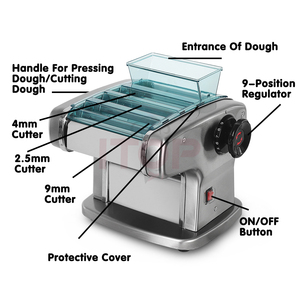 Magina-máquina eléctrica para hacer fideos, máquina para hacer <span class=keywords><strong>Pasta</strong></span>, rodillo de masa, 2-9mm - Product Image 4