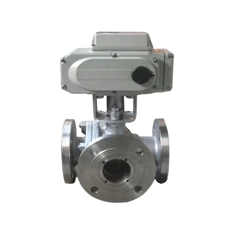 4 Inch Flange Stainless Steel Ball Valve and 3 way Electric Actuator Non Return Valve