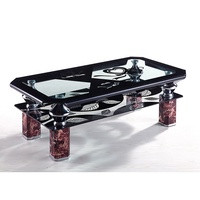 Table basse en vente chaude avec verre trempé Verre incurvé