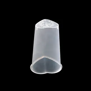 カスタマイズされた500 ml透明PP使い捨てプラスチックハート型飲料カップ蓋付き