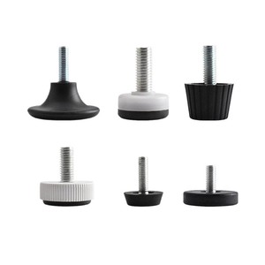 Patins de pieds de meubles Poluoni avec base à vis, boulon réglable, en caoutchouc antidérapant pour pieds de meubles - Product Image 1