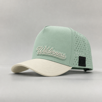 Gorra de Béisbol de 5 Paneles con Parche de Silicona Personalizado y Perforaciones Láser para Hombre y Mujer, de Alta Calidad para Deportes y Running