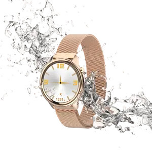 Reloj inteligente F80 para mujer, dispositivo resistente al agua IP68, con control del ritmo cardíaco y del sueño