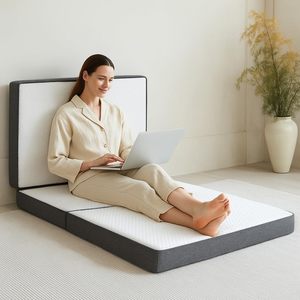 Colchón Plegable de Espuma Viscoelástica Triple, Colchón Plegable con Funda Extraíble y Lavable, Colchoneta para Dormir en el Suelo - Product Image 1