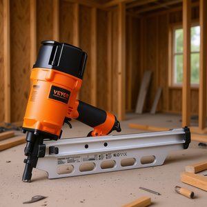 Cloueuse pneumatique Vevor 2 à 3-1/2 pouces, tête ronde complète à 21 degrés pour la construction de charpentes, pistolet à clous métalliques - Product Image 2