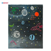 Ensemble de peinture acrylique à base d'eau non toxique Winartsky, 12 couleurs, certifié ASTM, pour verre, toile et papier, 60 ml
