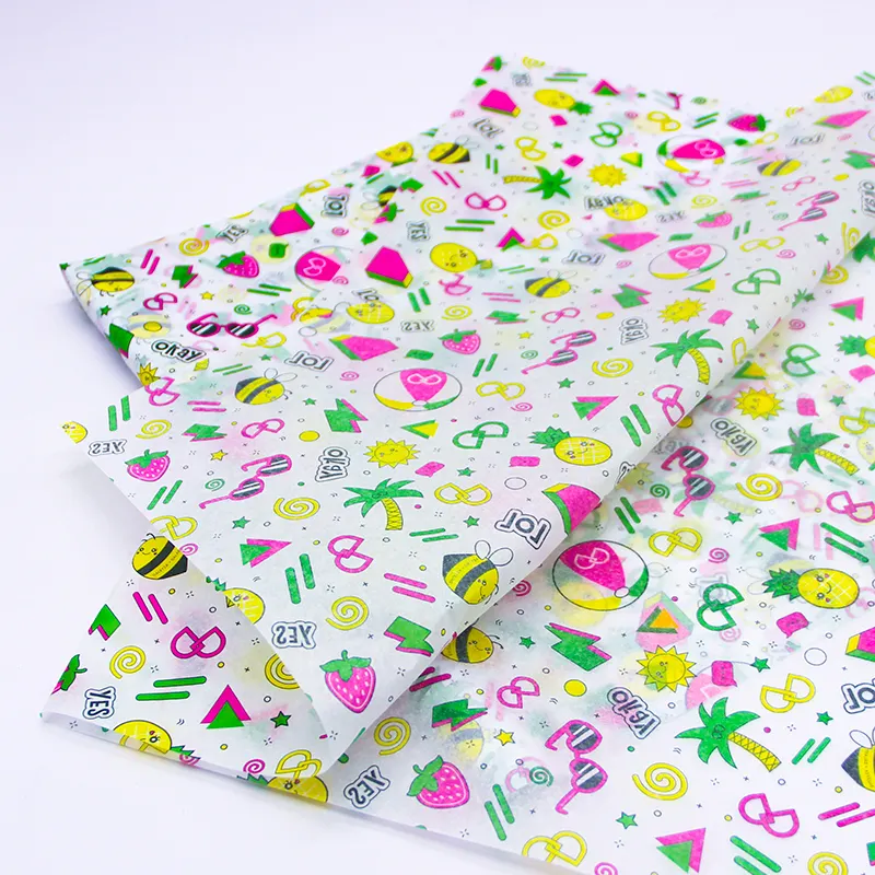 Kraftpapier Roll Gift Gedrukt A4 Ream Gift Korea Tissue Papier 100 Vel Cadeaupapier