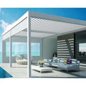 Gazebo motorisé en métal enduit de poudre 3x3 <span class=keywords><strong>4x3</strong></span> 4x4x4 5x3 6x3m Kits de pergola à toit en aluminium avec lumières LED - Product Image 5