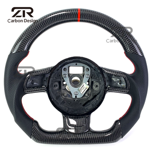 Volante Deportivo de Fibra de Carbono para <span class=keywords><strong>Audi</strong></span> TT TTS TTRS R8 V8 <span class=keywords><strong>V10</strong></span> A3 A4 A5 S3 S4 S5 RS5 B8 A6 S6 RS6 C6 RS4 B7 Q5 Q7 A8 S8 - Product Image 1