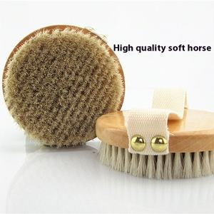 Cepillo de <span class=keywords><strong>baño</strong></span> de madera de crin gigante con certificación ecológica L-Meridian, forma redonda, cuidado corporal, esponjas exfoliantes de limpieza, depuradores para adultos - Product Image 4