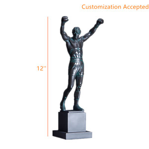 Resina <span class=keywords><strong>Rocky</strong></span> <span class=keywords><strong>Balboa</strong></span> escultura 12 pulgadas boxeador estatua de boxeo trofeos - Product Image 2