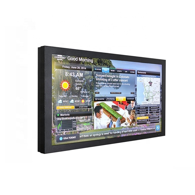 43 Inch Wall Mounted IP67 Outdoor Digital Signage Display 4000/5000 Nits Fanless
