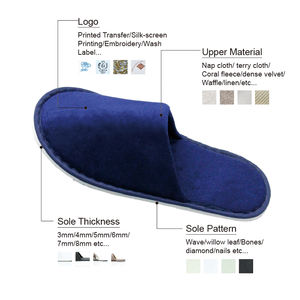 Zapatilla de una sola vez azul marino anticaída antideslizante para Baño de hotel de viaje de alta calidad con suela de EVA - Product Image 4