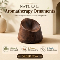 Diffuseur en bois de noyer noir poli à la main, diffuseur d'huiles essentielles écologique pour l'intérieur de la voiture et l'aromathérapie de chevet, vente en gros