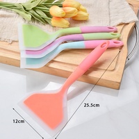 Pelle à biscuits antiadhésive en silicone, pour œufs frits, omelette, cookies, large spatule, retourneur