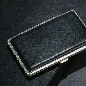 Nouvel étui à cigarettes portable en cuir PU imprimé sérigraphié, design <span class=keywords><strong>vintage</strong></span> mince et minimaliste, pour le voyage - Product Image 2