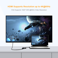 CableCreation 4K60Hz Adaptor Multi-Fungsi USB C ke HDMI VGA