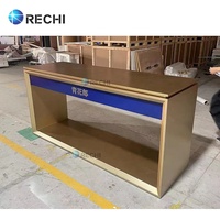 RECHI Présentoir de magasin d'alcool Design Baijiu Présentoir Étagère Comptoir d'esprit Table Vitrine de présentation du vin pour le vin de luxe