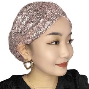 Wholesale YASEEN multi-color women's solid color Muslim <b>hat</b>, acrylic headscarf <b>hat</b> with customizable patterns, eco-friendly - Product Image 3
