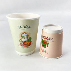 Vasos de papel de pared doble a base de plantas para cafeterías escolares 6/7/8/10/12/16oz perfecto para leche de jugo de agua tapa degradable desechable - Product Image 5