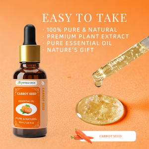 ผู้ผลิตน้ำมันเมล็ดแครอทออร์แกนิคแท้ 100% น้ำมันแครอทออร์แกนิคสำหรับบำรุงผิว น้ำมันหอมระเหยขายส่ง - Product Image 4